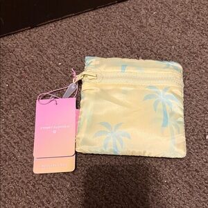 NWT Stoney Clover Lane x Target Reusable Palm Tree Packable Bag Yellow